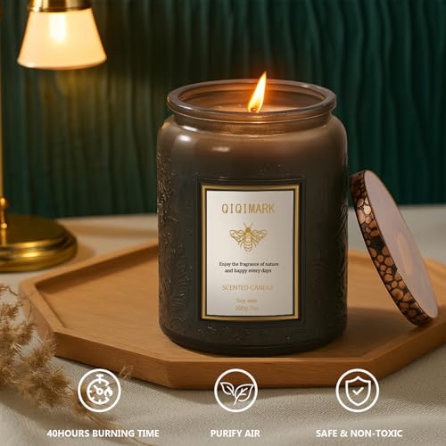 Scented Candles Set - 6 Pack Candles for Men Home Scented, 42 oz Soy Wax, 300 Hour Long Lasting Candle, Soy Candle Gifts S...