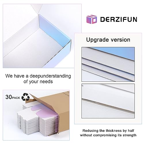 DERZIFUN 6x4x2 Inch Small Shipping Boxes for Small Business, 30 Pack Purple Mailing Boxes Corrugated Cardboard Mailer Gift...