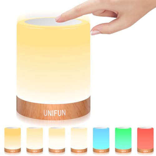 UNIFUN Night Light, Touch Lamp for Bedrooms Living Room Portable Table Bedside Lamps with Rechargeable Internal Battery Di...