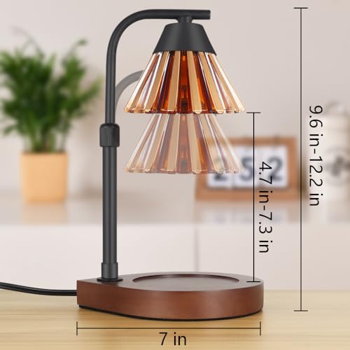 Dimmer Candle Warmer Lamp with Timer Adjustable Height Electric Wax Warmer for Jar Candles Home Offices Decor Birthday for...