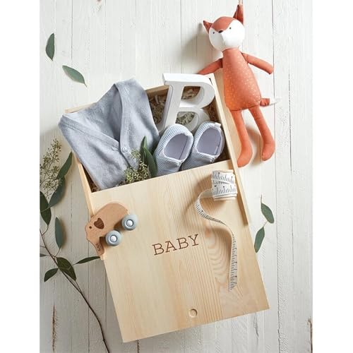 Stephan Baby Natural Pine Keepsake Box, Baby