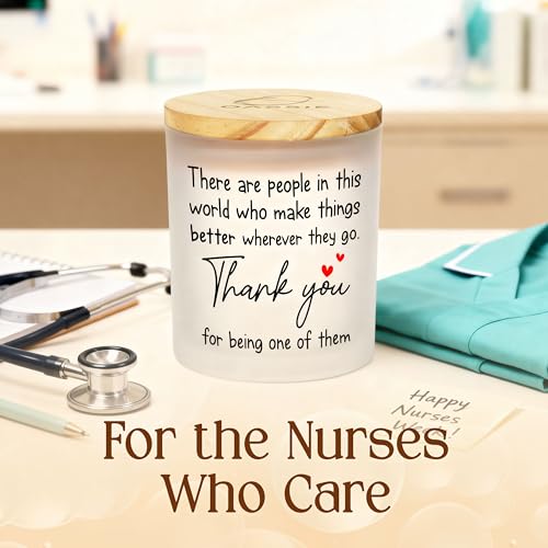 OASSIE Thank You Gifts for Women - Vanilla Lavender Candle 10 oz - Inspirational Teachers Day Birthday Retirement Nurse We...