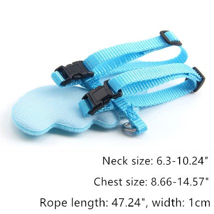 Hypeety Rabbit Harness and Leash Set Escape Proof - Adjustable Bunny Vest Harness for Rabbits with Cute Angel Wings Design...