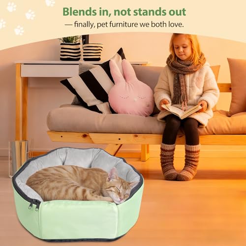 2-in-1 Convertible Pet Sling Carrier & Bed - with Breathable Mesh, Adjustable Strap & Pocket，for Travel, Vet Visit & Home ...