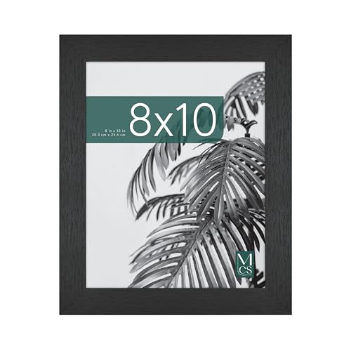 MCS Studio Gallery 8x10 Picture Frame Black Woodgrain Engineered Wood, Vertical & Horizontal Wall Hanging & Easel for Tapl...