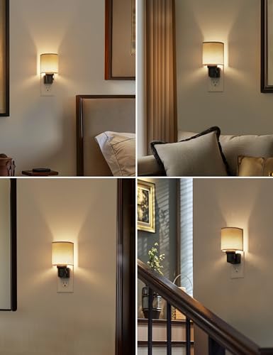 L LOHAS LED Night Lights Plug into Wall, Plug in Night Light Dimmable, Farmhouse Decorative Nightlights Plug in Wall, Ligh...