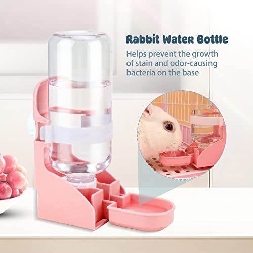 Rypet Rabbit Water Bottle No Drip - 17oz Hanging Water Fountain Automatic Dispenser Pet Cage Water Feeder for Bunny Chinch...