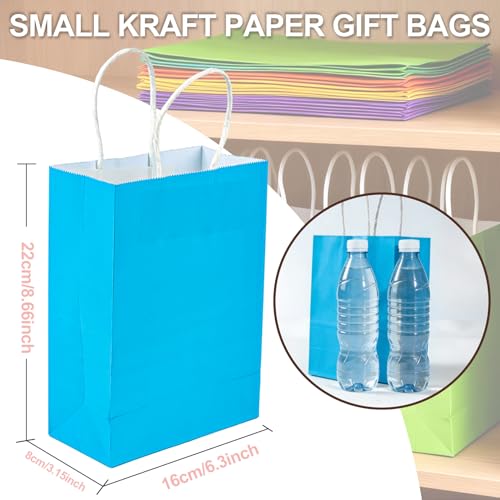 MAQIHAN Gift Bags With Handles - 15 Pcs Gift Bag Bulk Paper Bag Goody Bags Kraft Paper Bags Party Favor Bags Small Bag for...
