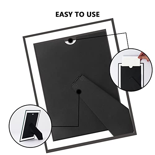 Vienrose 5x7 Picture Frame Set of 2, Clear Glass Photo Frames with Silver Edge, Horizontal or Vertical Display for Tableto...