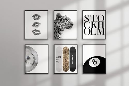 TwoDays Stockholm Style Room Decor for Women, Chic Trendy Wall Art for Living Room Aesthetic, Luxury Fashion Posters for H...