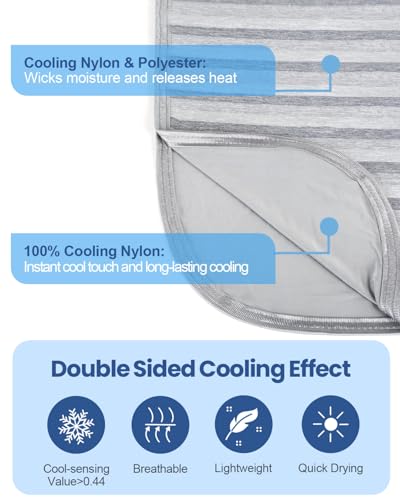 Ailemei Direct Cooling Throw Blanket for Hot Sleepers,Double Sided Cold Effect, Lightweight Breathable Summer Bed Blanket ...