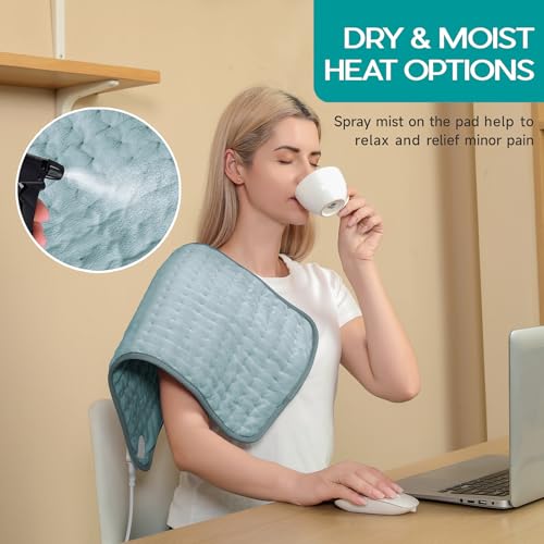 Heating Pad for Period Cramps, Heating Pad for Back/Neck/Shoulder Muscle Pain, 6 Heating&4 Timer Setting, Auto Shut Off, D...