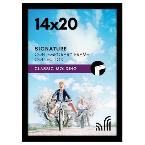 Americanflat 14x20 Picture Frame with Polished Plexiglass - Signature Collection - Gallery-Style Frames Made of Engineered...