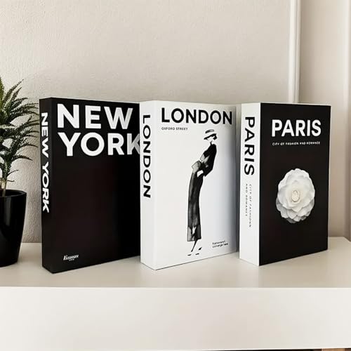 Decorative Books for Coffee Table Decor,3 Pieces Stylish Fake Books of Room Decor Aesthetic,for Home Decor,Stacked Book De...