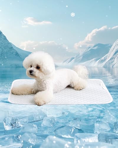 TIMSUNBER Dog Cooling Mat - Instant Cooling Pet Bed for Dogs & Cats, 6-12°F Drop, Non-Toxic & Machine Washable, Anti-Slip ...