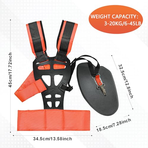 VIABRICO Trimmer Shoulder Strap Padded Universal Adjustable, Weed Eater Harness, Brush Cutters Harness Nylon Double Should...