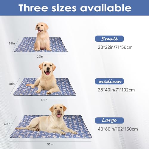 Langsprit Dog Cooling Mat, Washable Dogs Cats Pet Non-Toxic Cooling Pads Summer Sleeping Kennel Mats，Pet Self Cool Ice Bla...