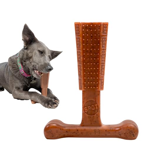SPOT Bam-Bones Plus T Bone – Bamboo Fiber & Nylon Dog Chew Toy for Moderate to Aggressive Chewers, Durable Long Lasting & ...