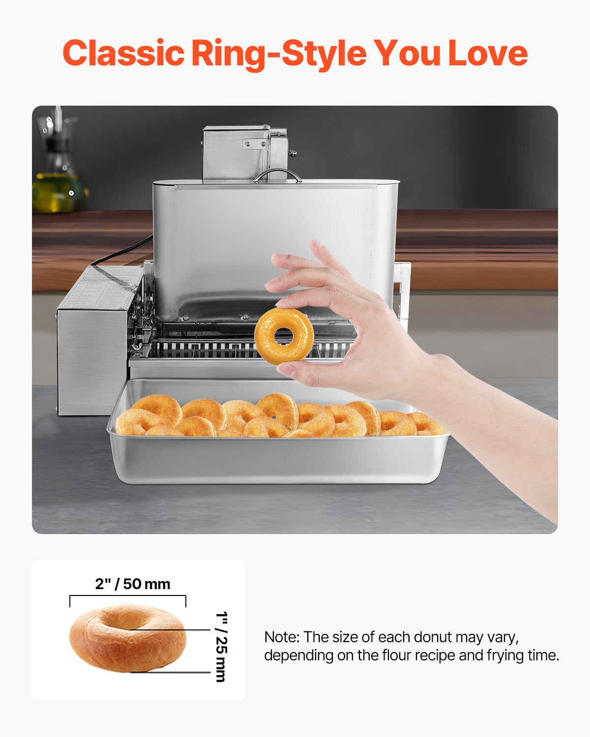 Commercial Automatic Donuts Machine, 6 Rows Donuts Making Equipment, 360 Pcs/hour Electric High Power Doughnut Maker, Stainless Steel Frying Auto Fryer, With Intelligent Control