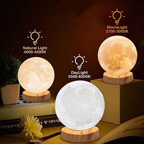 Light Therapy Lamp 10000 Lux, Happy Sunlight Lamps UV-Free with 3 Color Temperatures, Adjustable Brightness,Timer & Memory...