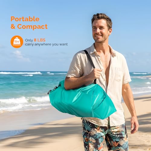 VINGLI Low Beach Chairs, High Back Chairs with Carry Bag，Foldable Portable Backpack Beach Chair for Camping Picnic LAN-2 Pack