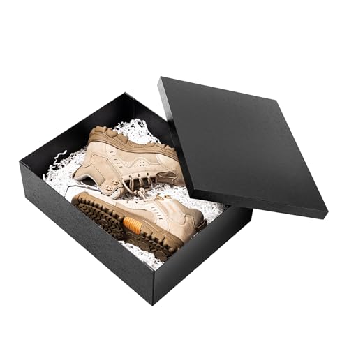 Mefleet 17x13x5 Inches Large Gift Box with Lid for Presents 1 Pack Big Deep Black Gift Boxes for Christmas, Birthday, Vale...