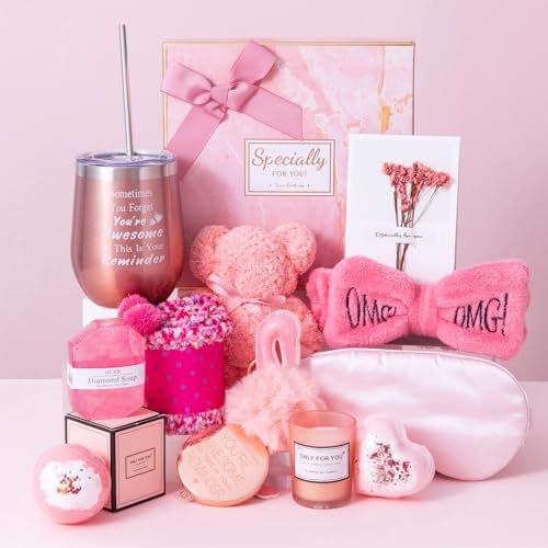 Gifts Basket for Women - Birthday Gifts for Women,Women Gifts Set Contains 13 Items Unique Female Gift Ideas,Relaxing Care...