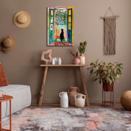 ALMLZL Henri Matisse Wall Art Cat in Famous Henri Matisse The Open Window Paintings Prints Original Design Cute Impression...