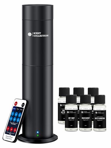 Hotel Waterless Scent Diffuser –Essential Oil Diffuser with 6 Hotel Scents, Aromatherapy Nebulizing No Locked Oil Bottle D...