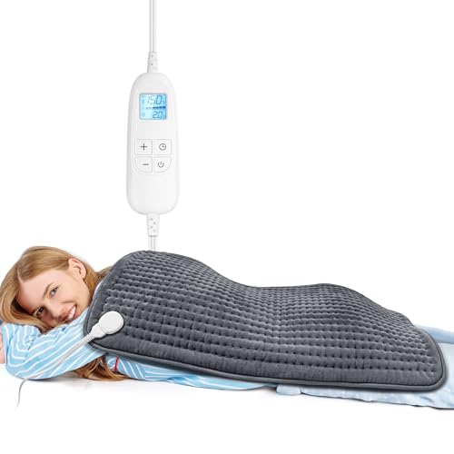 FluffyWarmth Electric Heating Pad for Back, Extra Large 17''x 33'' XXXL for Full Body,Menstrual Period Cramps,Neck Shoulde...