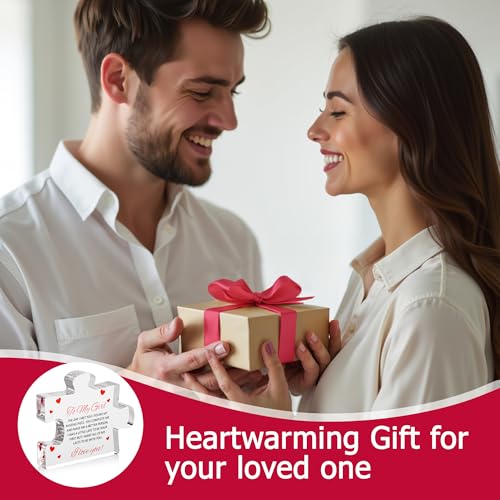 Engraved Acrylic Block Puzzle - Sentimental Gift for Her - Valentine's Day & Fiance Birthday Gift