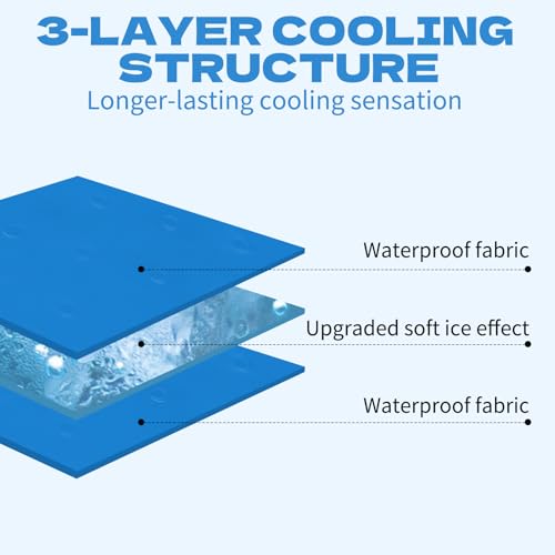 3 PCS Reusable Freezable Ice Mat for Buffet and Food Trays, Cooling Mat for Cold Serving, Chilling Mat for Charcuterie, Ch...