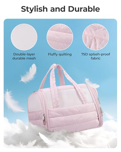 BAGSMART Cat Carrier: Soft-Sided Pet Carrier for Small Medium Cats Dogs Puppy Quilted Collapsible Puffy Travel Bag Up to 2...