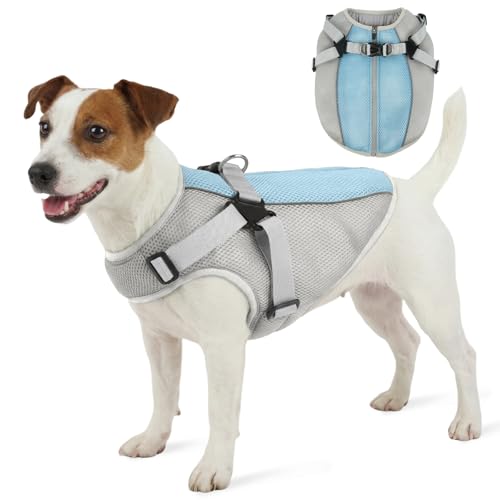 FUAMEY Dog Cooling Vest for Small Dogs, Doggy Evaporative Cooling Jacket in Hot Weather, Puppy Breathable Mesh Cooler Vest...