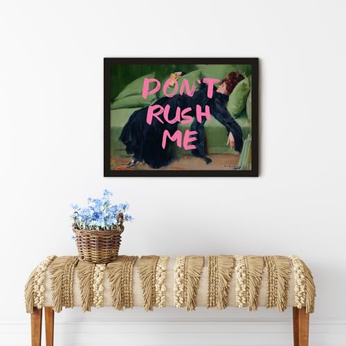 TwoDays Maximalist Wall Decor, Eclectic Aesthetic Large Wall Art Print, Don't Rush Me Altered Portrait, Antique Victorian ...