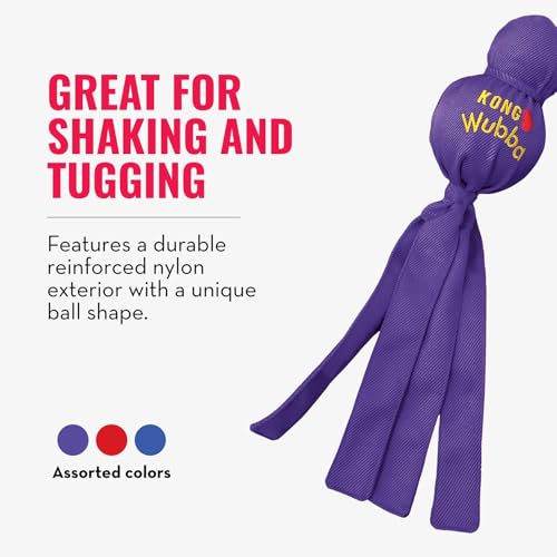 KONG Wubba - Dog Toy for Tug of War & Fetch - Dog Supplies for Puppy & Dog Playtime - Outdoor & Indoor Dog Toy - for XL Do...