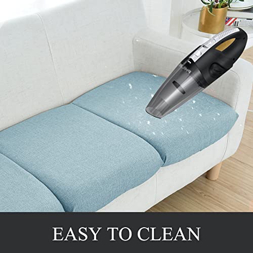 Naturoom Linen Couch Cushion Covers, Sofa Cover Furniture Protector Slipcover with Bottom Tie Rope, Soft Non-Slip Non-Wrin...