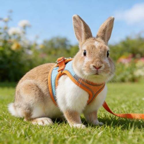 Escape-Proof Cat Harness and Leash Set, Soft Breathable Mesh Vest Style Cat Harness, Adjustable Step-in Cat Harness for Wa...