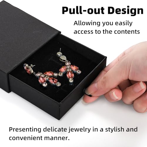 WRINGKIT 24 Pack Jewelry Gift Boxes, 3.5x3.5x1.2 Inch Cardboard Jewelry Packaging Box with Lid, Small Storage Display Case...