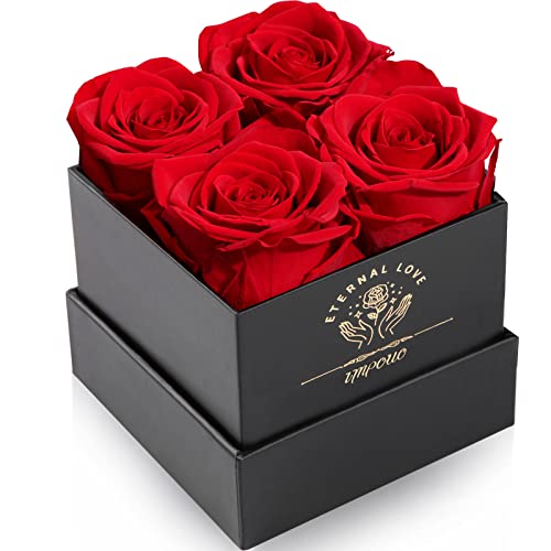Impouo Preserved Rose, Mothers Day Roses in a Box, Forever Preserved Roses Gift for Mom, Birthday Gifts for Women/Mom/Girl...