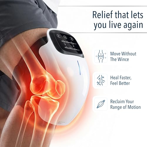 FORTHIQ Knee Massager Smart for Pain Relief with Heat and Red Light Therapy, 2026 Updated Edition, Relax Tight Muscles, Id...