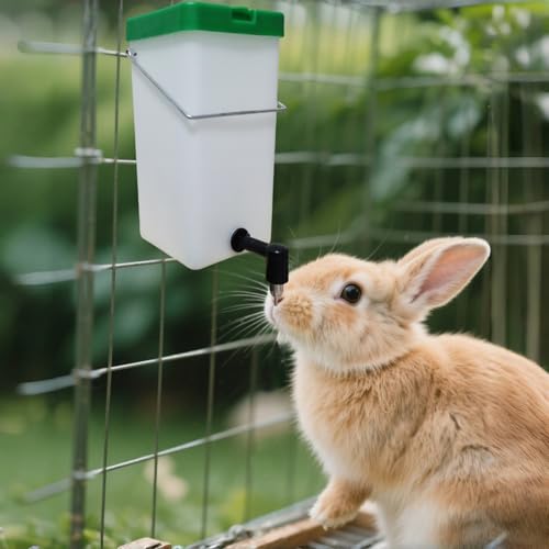2Pack Rabbit Water Bottle for Cage, 32oz Small Animal Water Dispenser Water Bottle for Small Pet/Bunny/Ferret/Hamster/Guin...