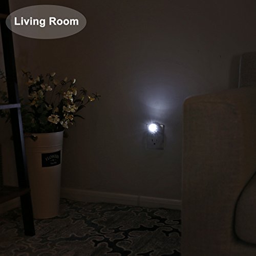 DEWENWILS Plug in Night Lights into Wall, Dusk to Dawn Sensor, 360° Rotating, Directional LED Nightlights for Kids, Nursy,...