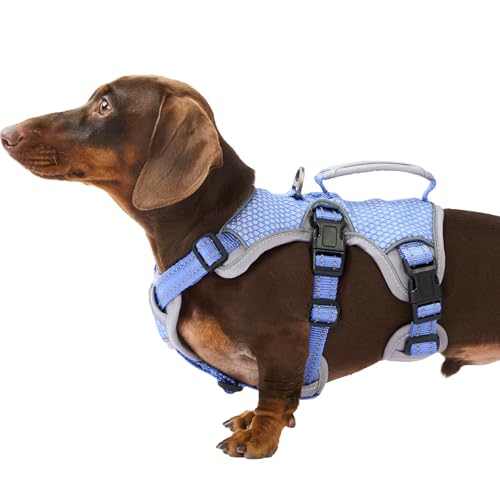 Huntboo Escape Proof Dog Harness, Escape Artist Harness, Reflective Dog Harness with Handle, Durable,Adjustable Vest for S...