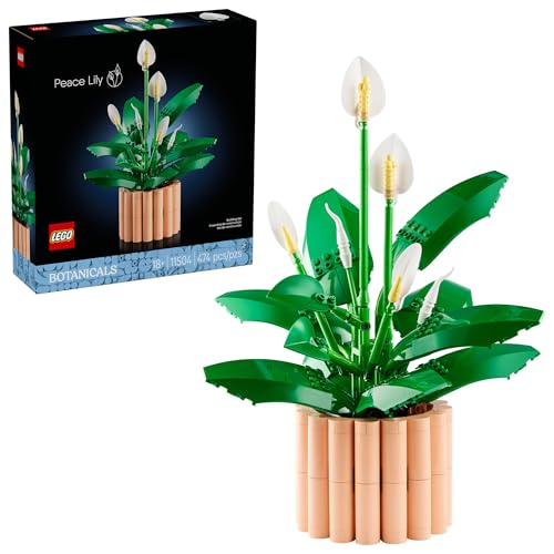LEGO Botanicals Peace Lily Flower Building Set for Adults - Gifts for Mothers Day - DIY Bedroom, Book Shelf & Office Decor...