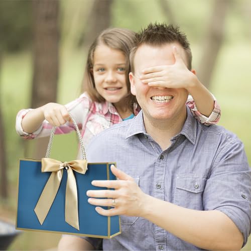 JMANNI Gift Bags with Handles, 13” Medium Gift Bag for Presents, 1 Pcs Bags with 2 Tissue Paper and 1 Cards for Baby Showe...