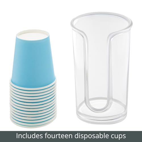 iDesign Round Cosmetic Cotton Pad Holder - Cosmetic Dispenser for Cotton Rounds - Clear