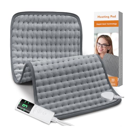 Heating Pad for Back Pain Relief, Heating Pads for Period Cramps with 9 Heat Settings & 4 Timers Auto-off, Machine Washabl...