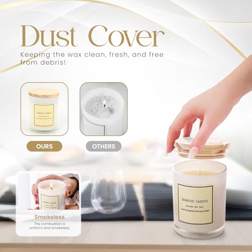 Candles Gifts for Women – 4 Pack Scented Soy Candles Gift Set with Mint, Jasmine, Rose & Caramel – Non Toxic Soy Wax Candl...