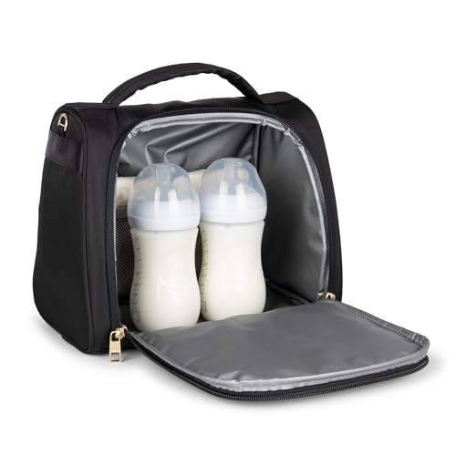JuJuBe Insulated Bottle Bag, Breastmilk Cooler Bag Fits 3 Baby Bottles, Storage Tote for Nursing Mom, Daycare & Travel, Lu...